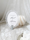 Oval Lace Tablecard