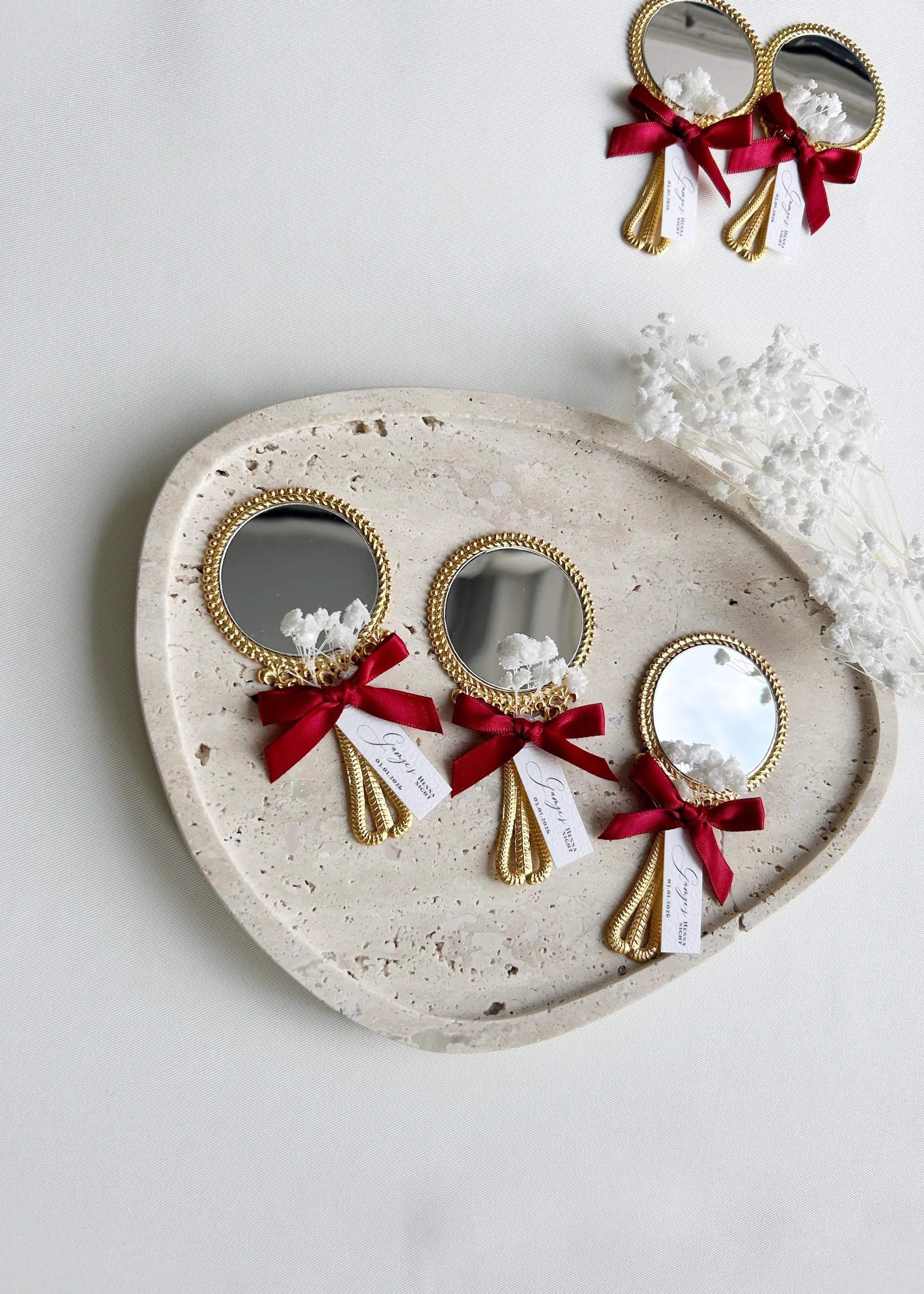 Personalized Gold Mirror Wedding Favor