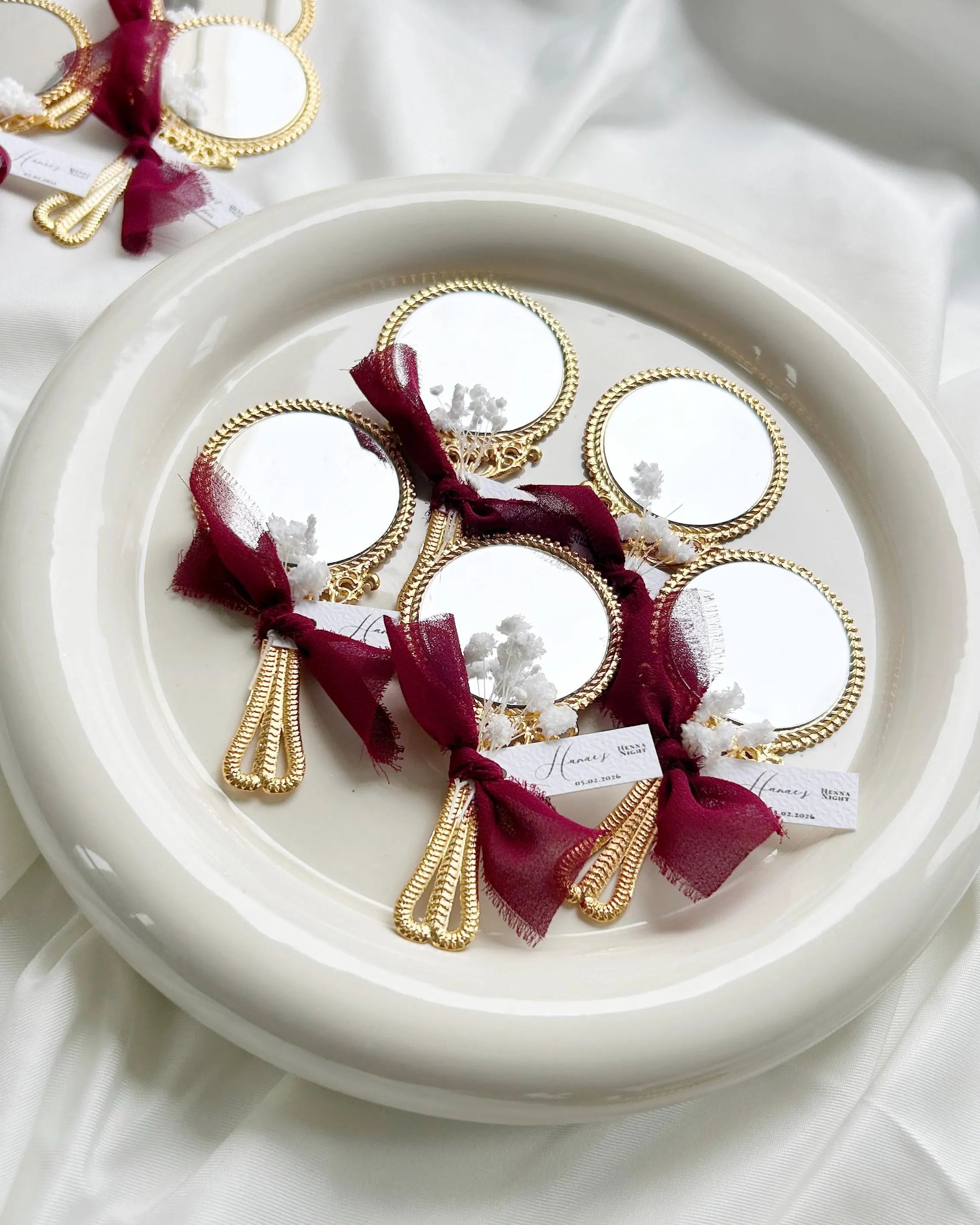 Personalized Gold Mirror Wedding Favor